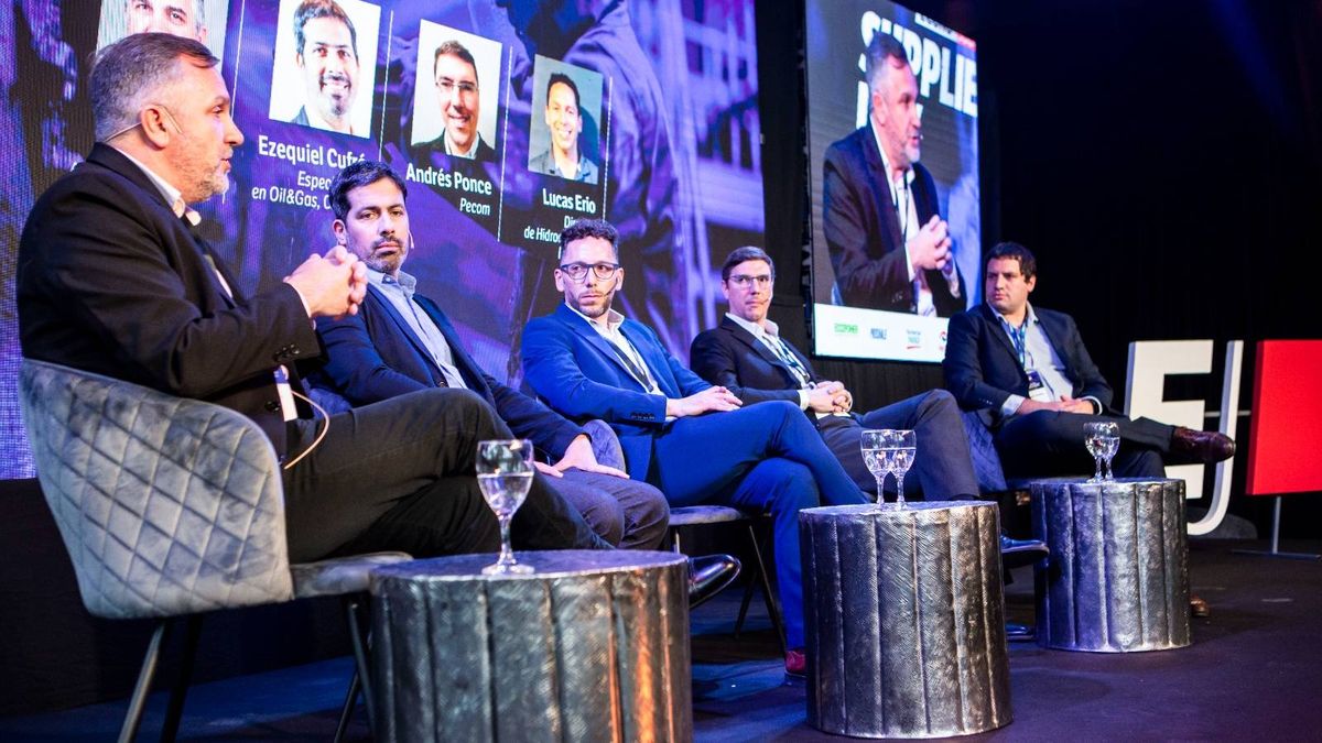 El director de Hidrocarburos de Mendoza, Lucas Erio, fue uno de los expositores en el Supplier Day 2024 en Buenos Aires. El director de Hidrocarburos de Mendoza, Lucas Erio, fue uno de los expositores en el Supplier Day 2024 en Buenos Aires.
