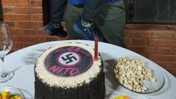 La torta de la polémica. Hay una investigación en marcha por los símbolos nazi. Foto: redes&nbsp; 