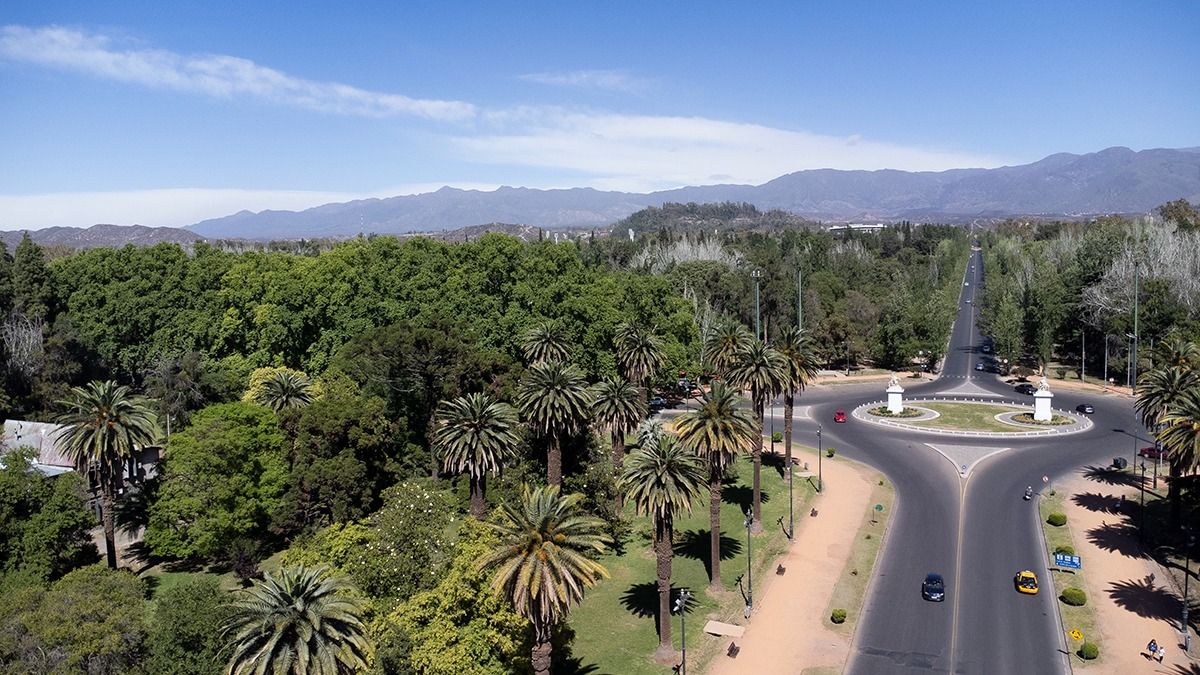 Una vista aérea del Parque General San Martín.