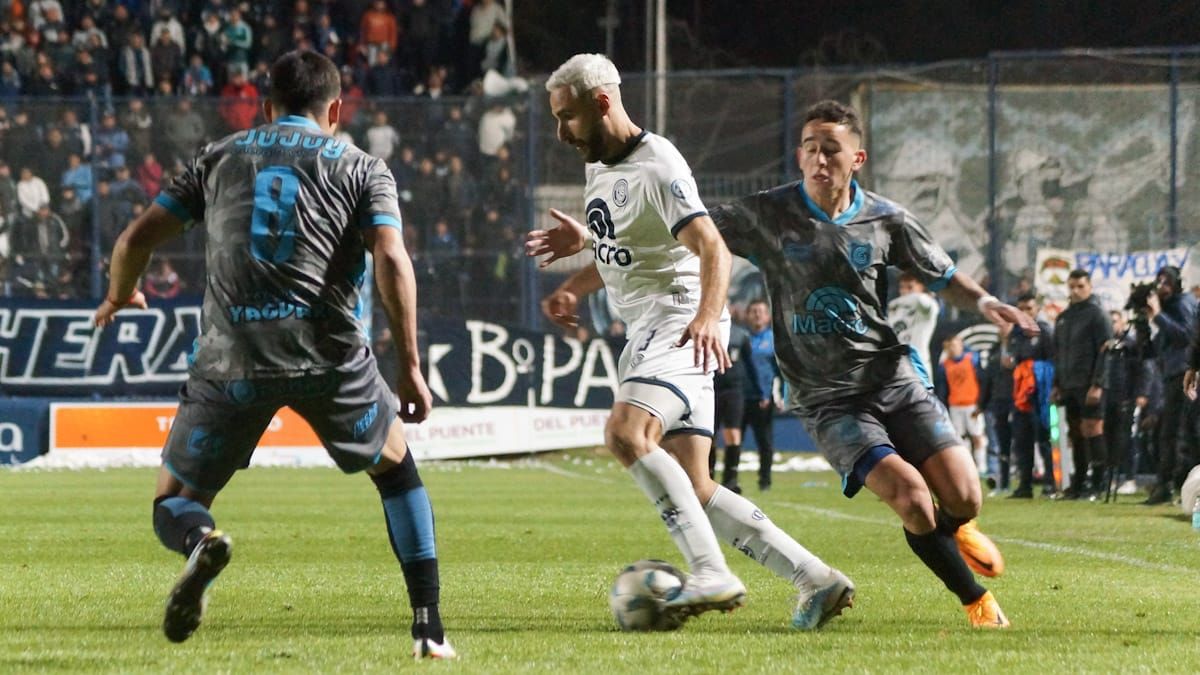 Juan Manuel Elordi marcó el primer gol del triunfo de la Lepra ante Gimnasia y Esgrima de Jujuy.