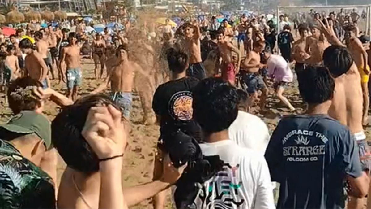 Argentinos y chilenos se enfrentaron en las playas de Reñaca