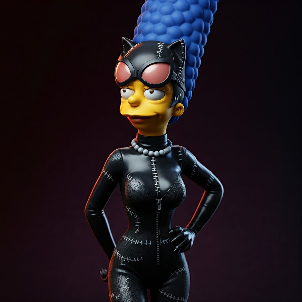 Marge Simpson como Gatúbela. Marge Simpson como Gatúbela.