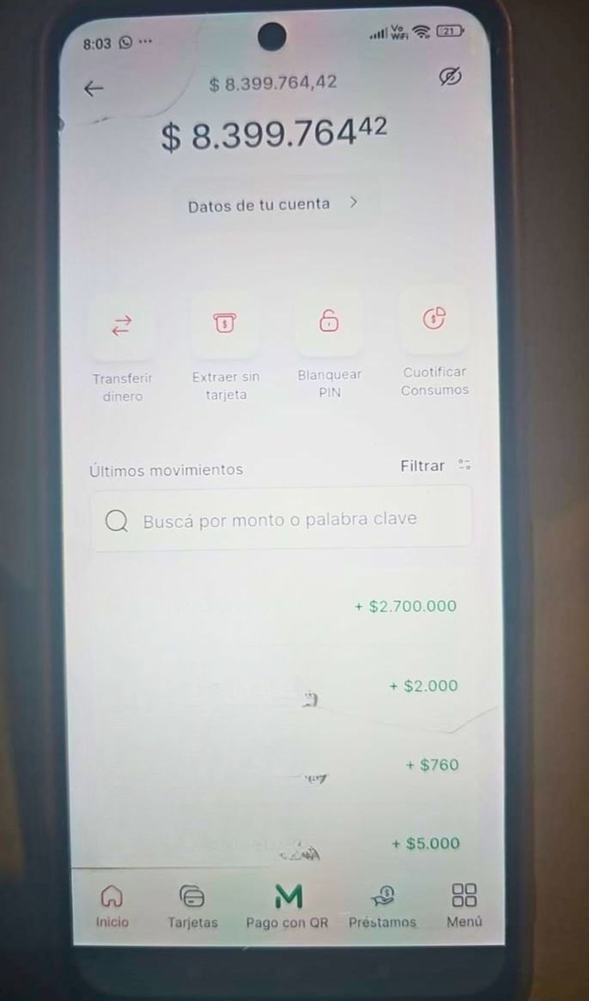 La suma alcanzada. Las identidades de los vecinos solidarios fueron borradas a pedido de Cristina. La suma alcanzada. Las identidades de los vecinos solidarios fueron borradas a pedido de Cristina.