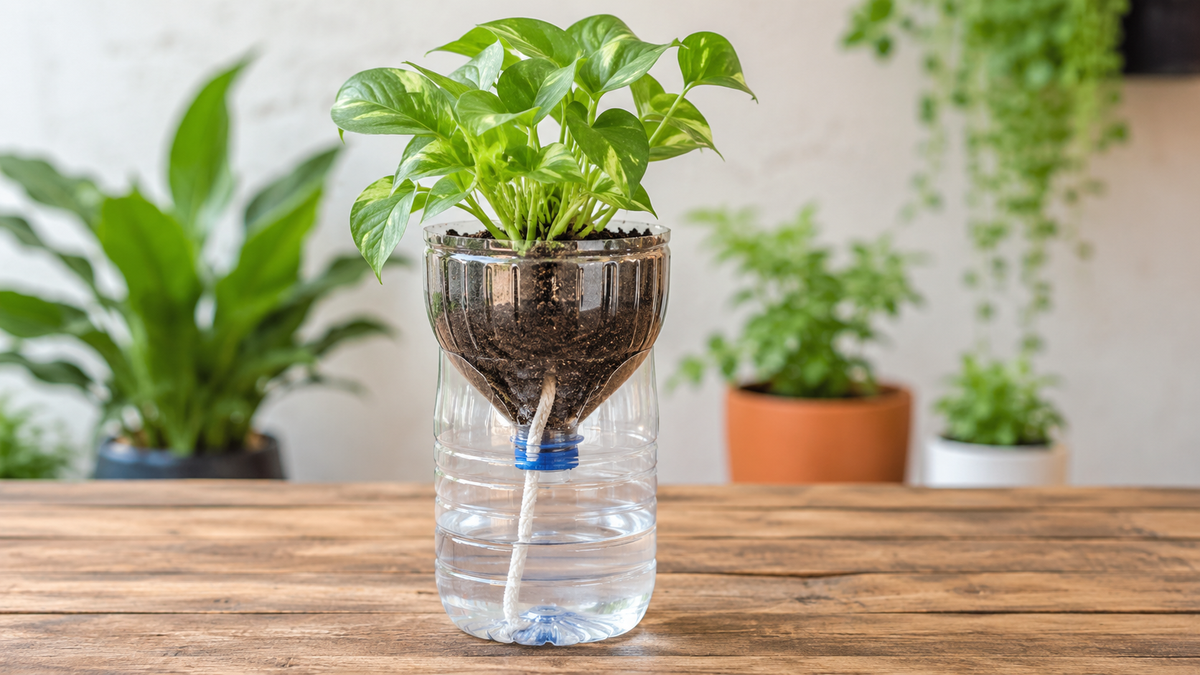 Así quedará tu maceta elaborada con una botella de plástico reciclada. Así quedará tu maceta elaborada con una botella de plástico reciclada.