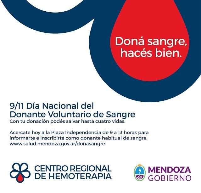 11 Aniversario 9 de noviembre dia nacional del donante de sangre voluntario y habitual