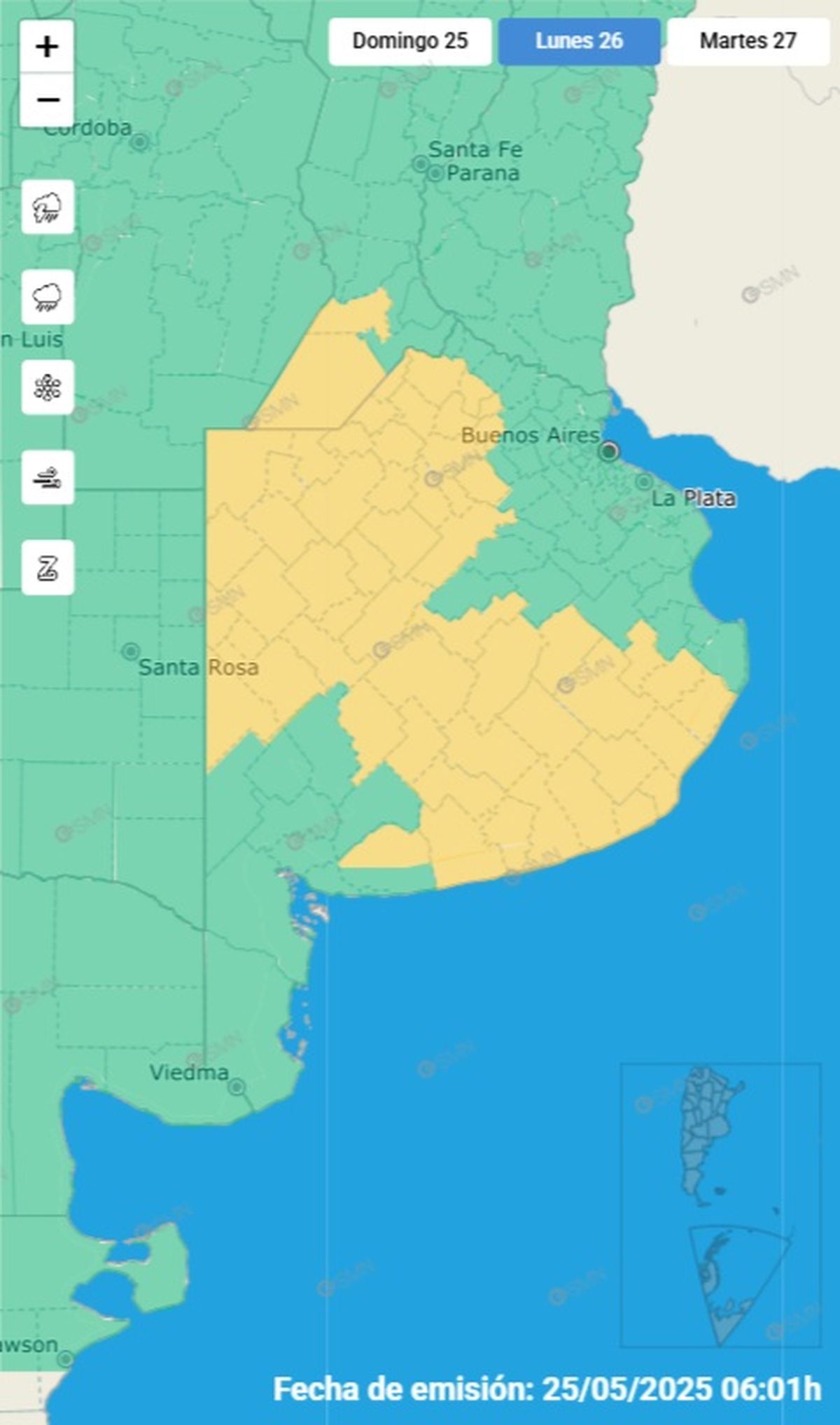 Estas son las provincias afectadas Estas son las provincias afectadas