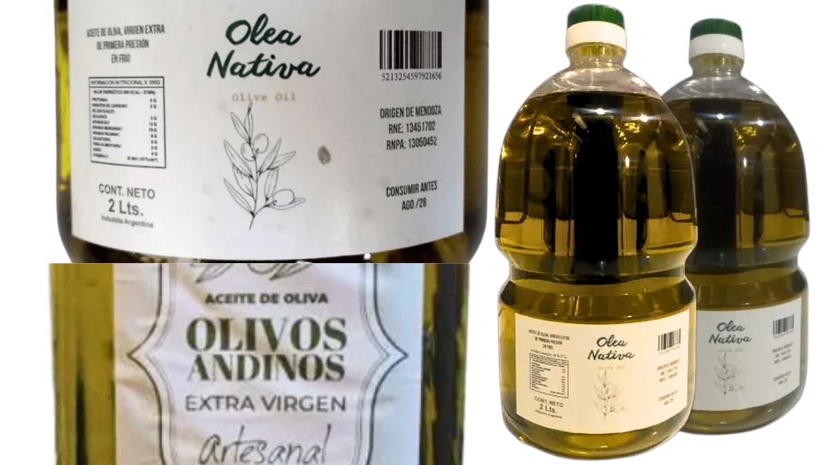 La ANMAT dio de baja dos marcas de aceite de oliva, una producida en Mendoza