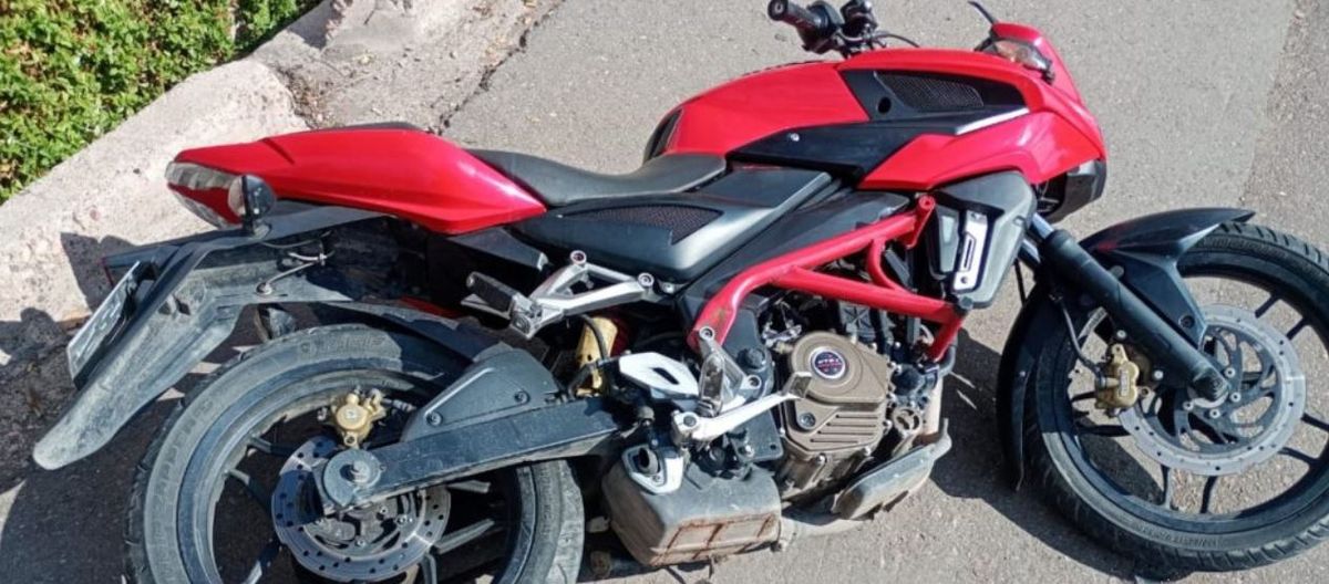 La moto que manejaba el Taponcito.