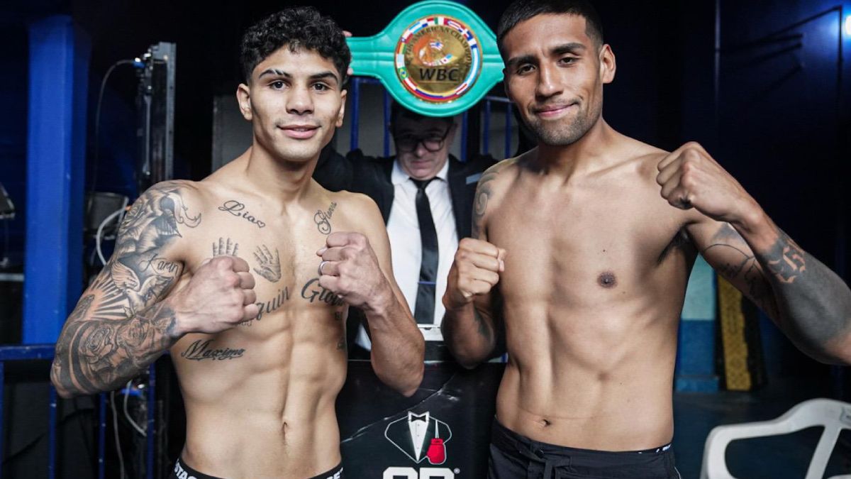 El riojano Sansón Rosa expone su cinturón Latino CMB de peso ligero frente al mexicano Jorge Lagunas en el estadio de la Federación Argentina de Box
