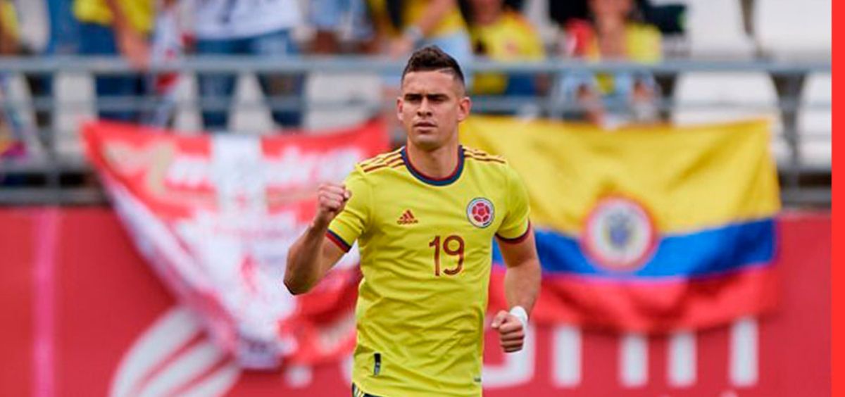 Rafael Santos Borré hizo el gol de Colombia ante Arabia Saudita, rival de la Selección Argentina en el Mundial de Qatar