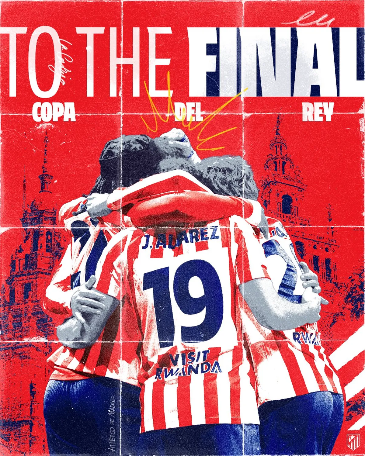 El Atl&eacute;tico de Madrid celebr&oacute; la clasificaci&oacute;n a la final de la Copa del Rey.