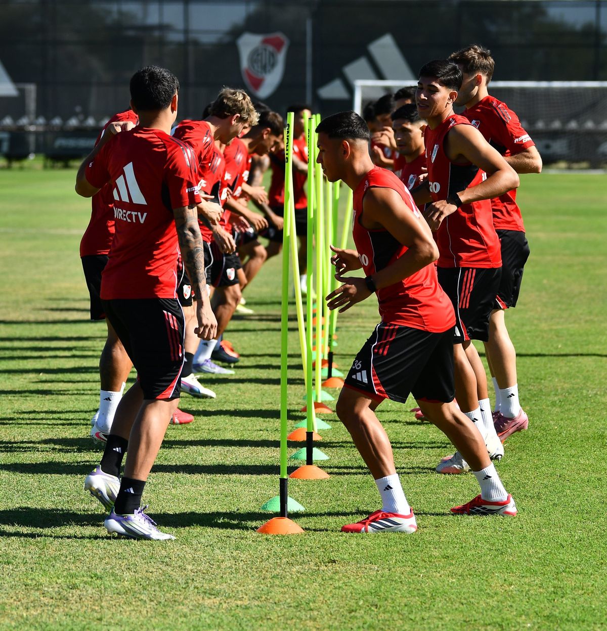 River realizó el último entrenamiento en Ezeiza durante la tarde del domingo.