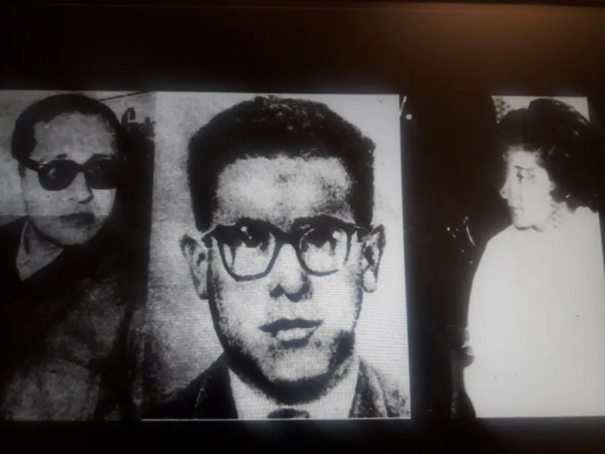 Esta foto de 1971 fue tomada en el juicio. Aparecen Giménez Jáuregui, Maure y Susana Arbués.