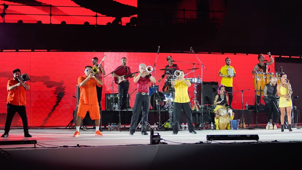 Fue la primera vez que La Delio Valdez pisó el Frank Romero Day. La banda se mostró maravillada por el teatro griego y por la Vendimia. Fue la primera vez que La Delio Valdez pisó el Frank Romero Day. La banda se mostró maravillada por el teatro griego y por la Vendimia.