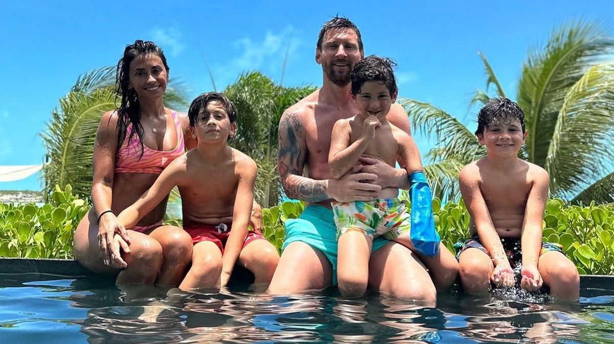Lionel Messi se tomó unos días de descanso con su familia en Bahamas, poco antes de llegar a Miami.