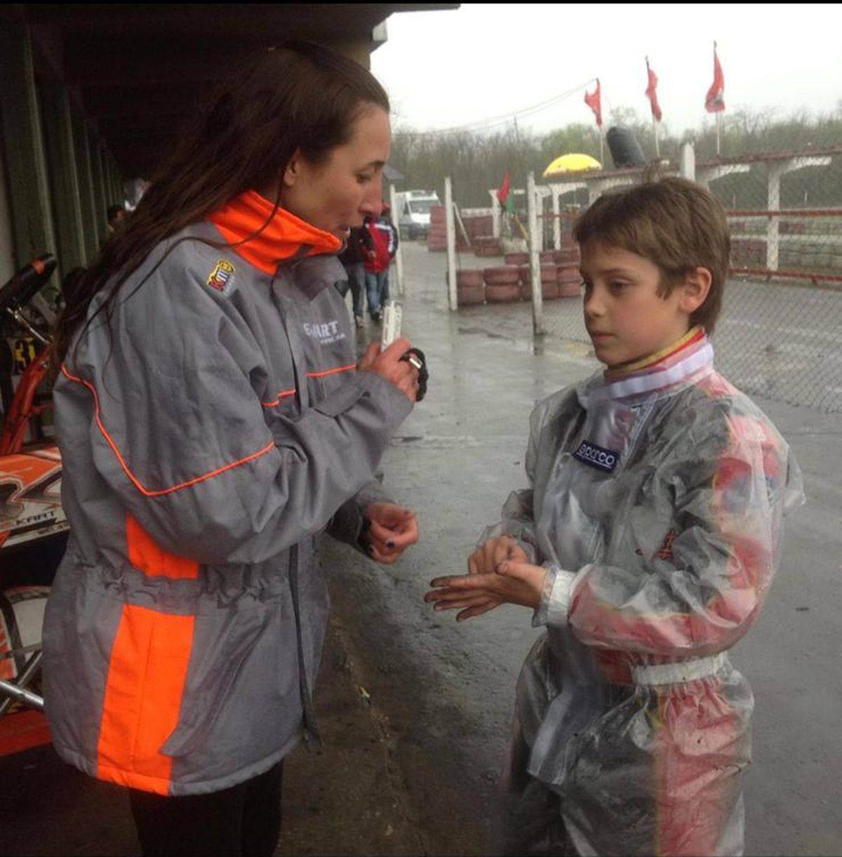Franco Colapinto de pequeño en las pistas de karting.