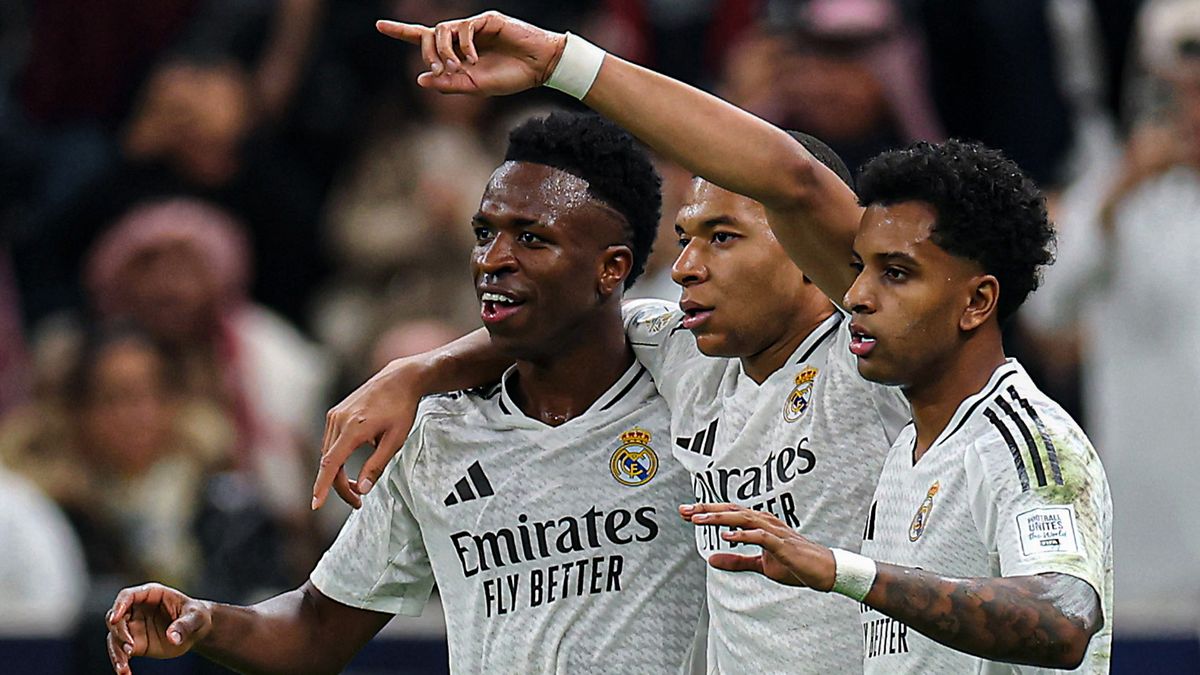 Vinicius, Mbappé y Rodrygo, goleadores en la final.