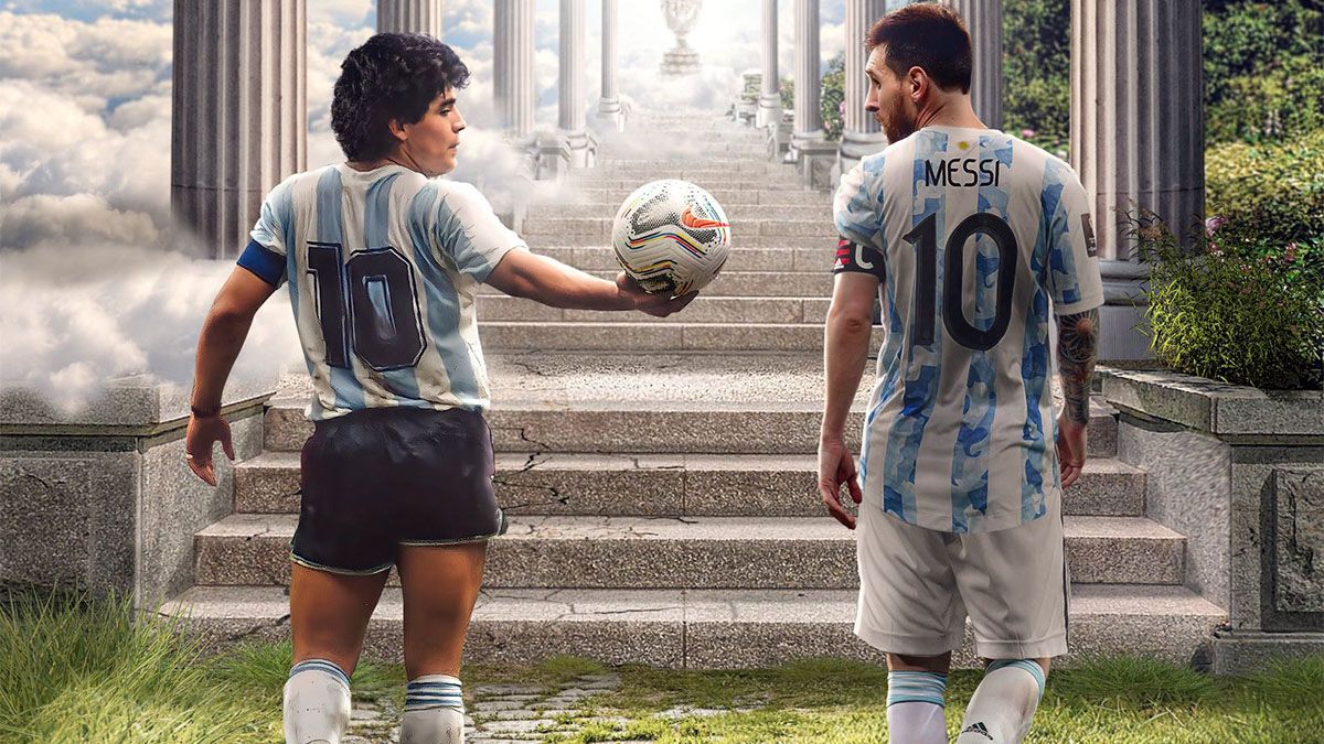 Diego Maradona y Lionel Messi.
