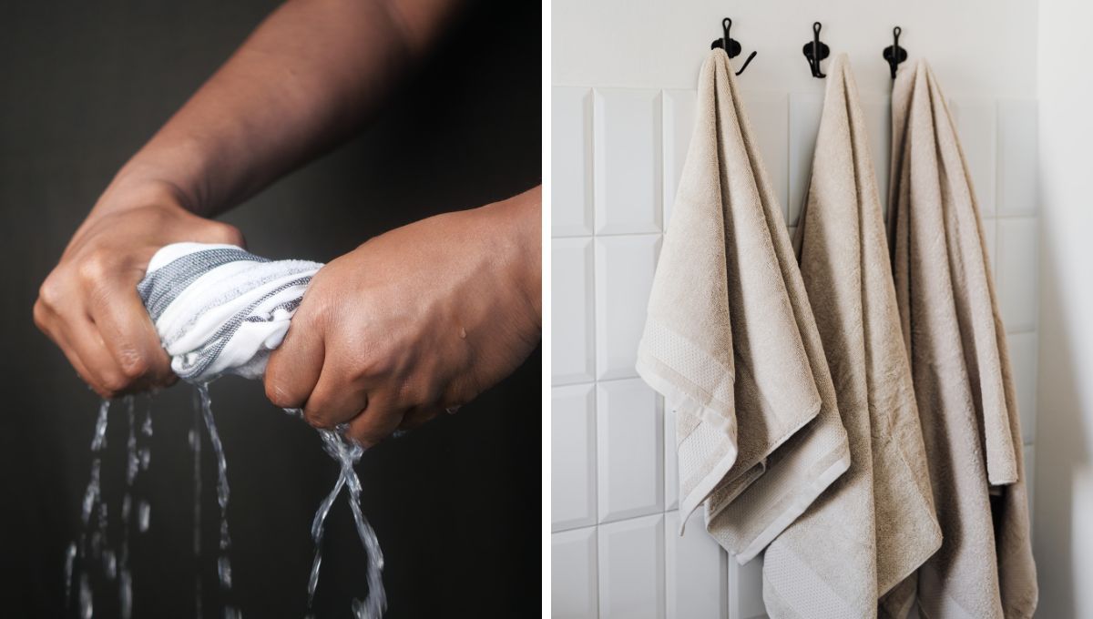 Un experto en Feng Shui recomendó no dejar las toallas húmedas en el baño