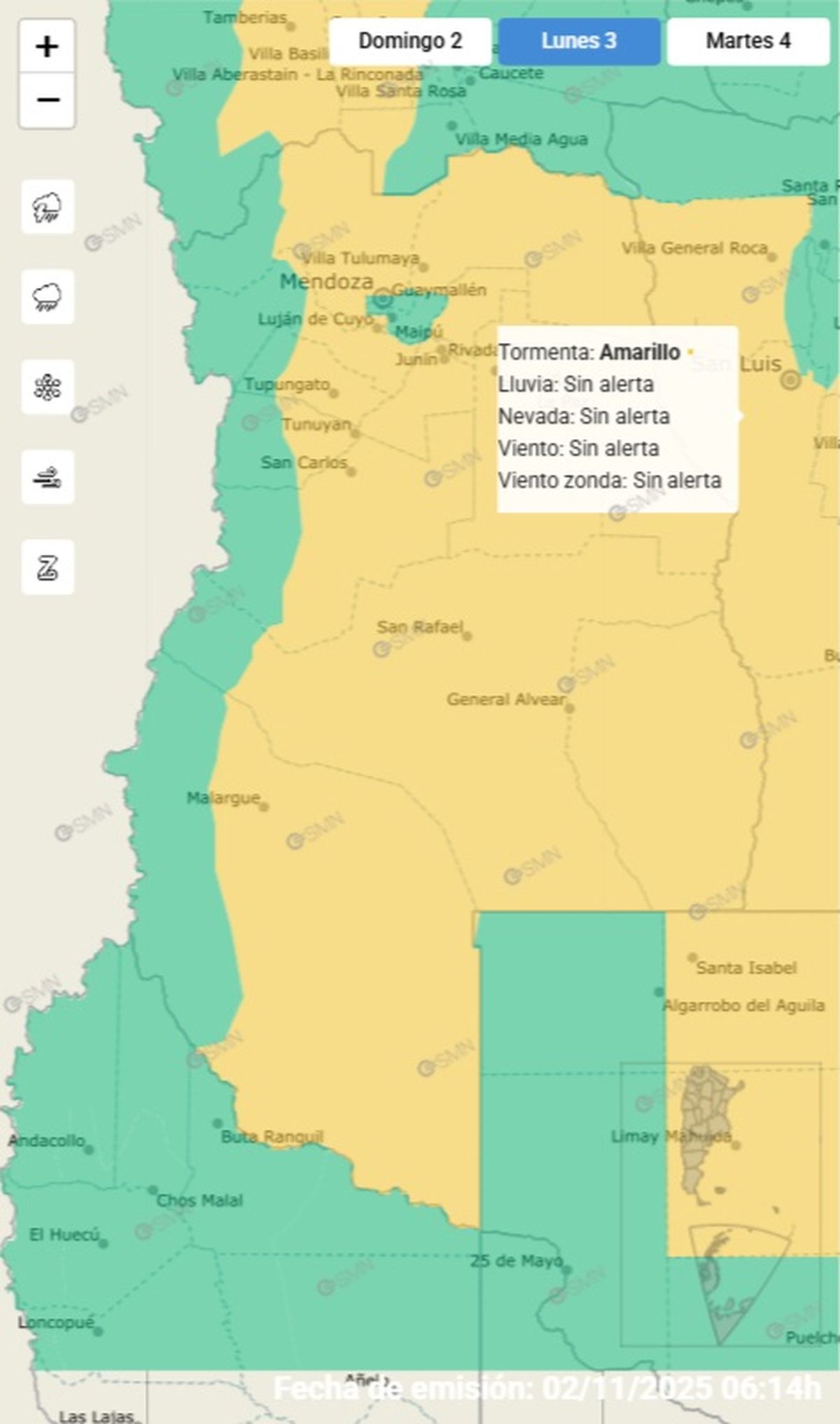 Estas son las zonas afectadas por fuertes tormentas y Zonda. Estas son las zonas afectadas por fuertes tormentas y Zonda.