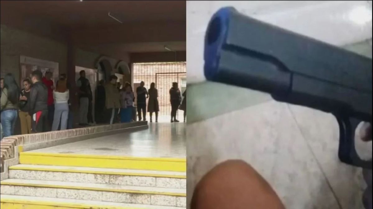 Grave. Un alumno llevó un arma a la escuela para venderla. 