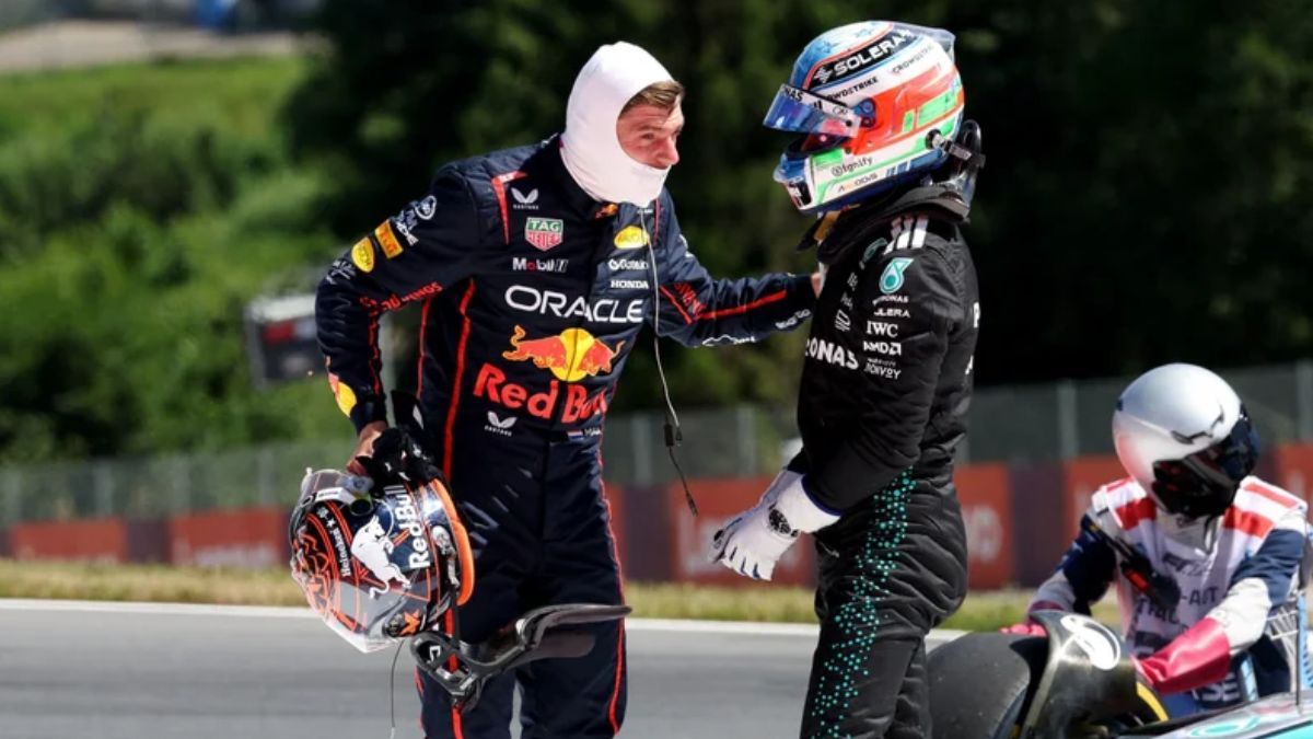 Max Verstappen y Kimi Antonelli en el Gran Premio de Austria. 