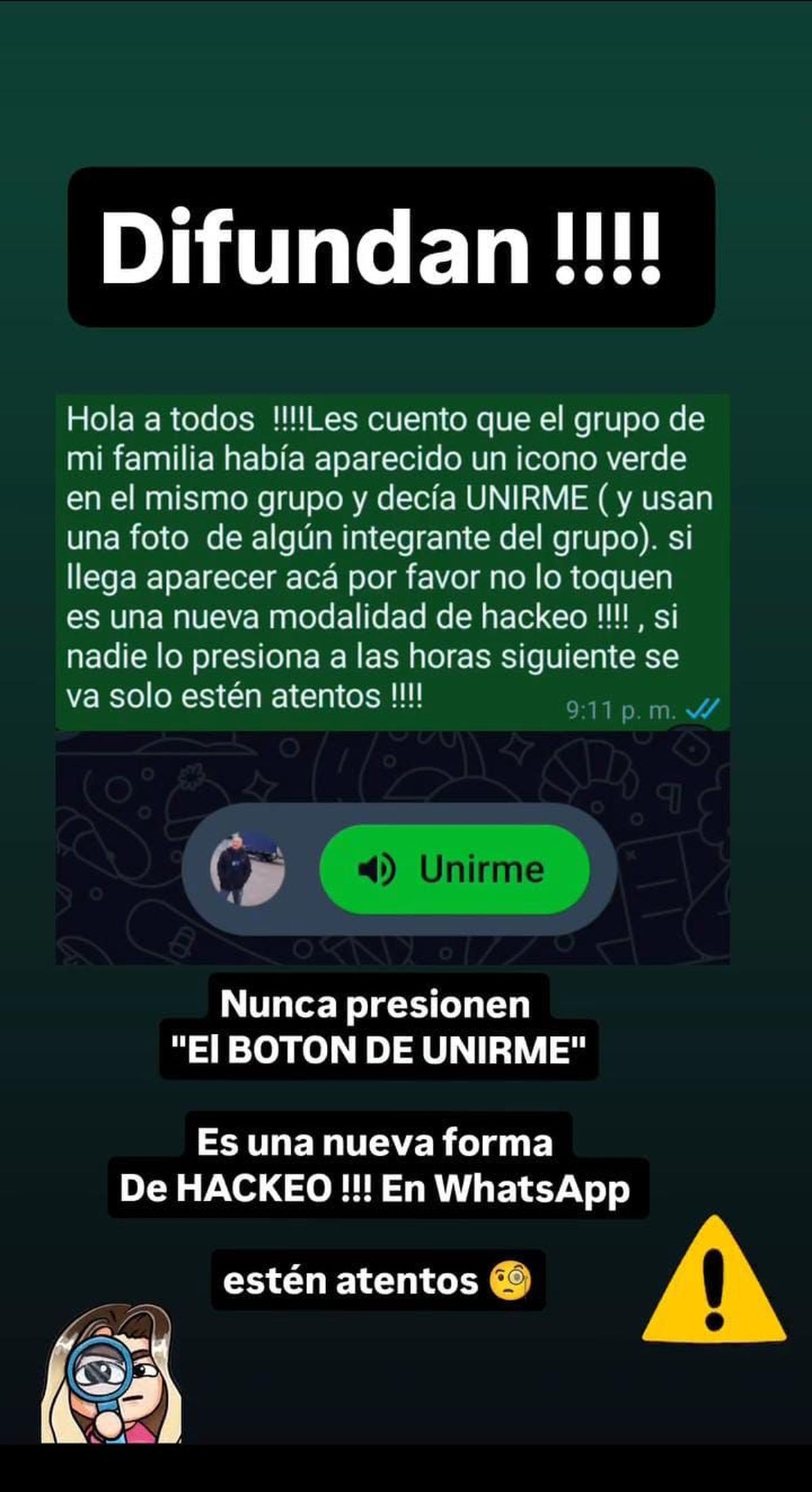 La imagen en WhatsApp que preocupó a todos. La imagen en WhatsApp que preocupó a todos.