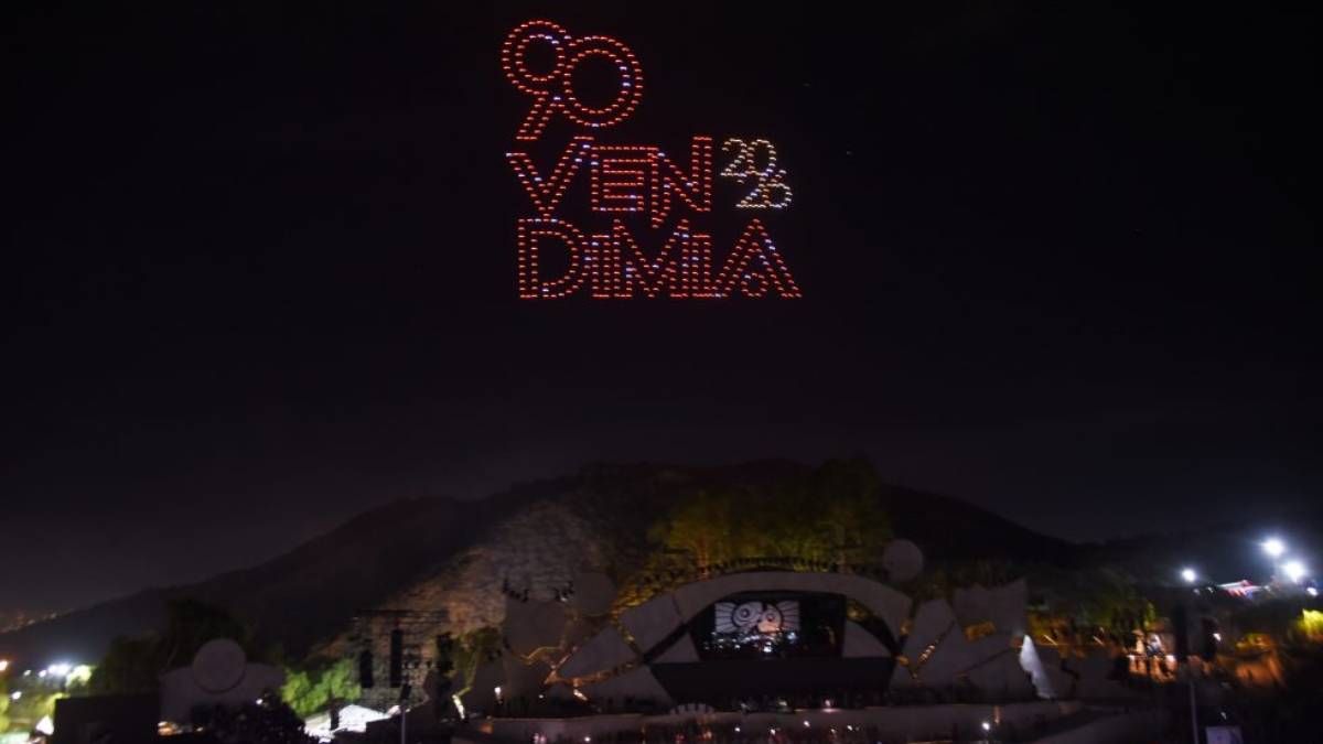El show de drones que sorprendió al final de la Vendimia 2026 y dejó una postal única