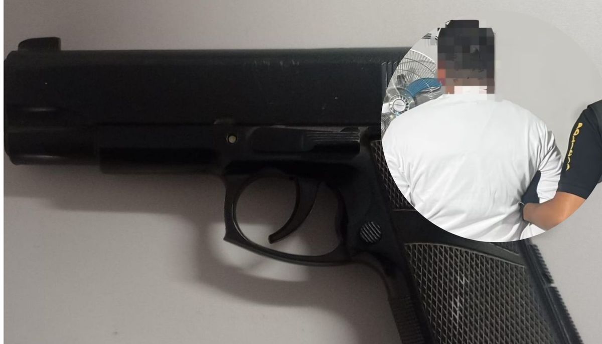 Imagen ilustrativa de un arma calibre 9 mm. Imagen ilustrativa de un arma calibre 9 mm.