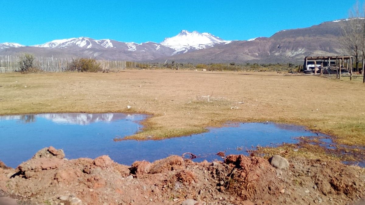 Desde el puesto puede verse la montaña explorada por Hierro Indio S.A., en Malargüe. Desde el puesto puede verse la montaña explorada por Hierro Indio S.A., en Malargüe.