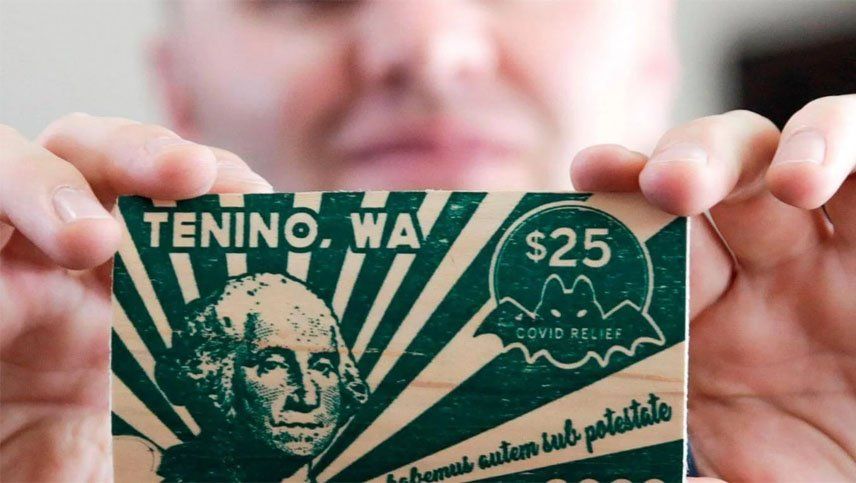 Dólares Tenino: la moneda de madera que creó una ciudad fantasma en crisis por el coronavirus