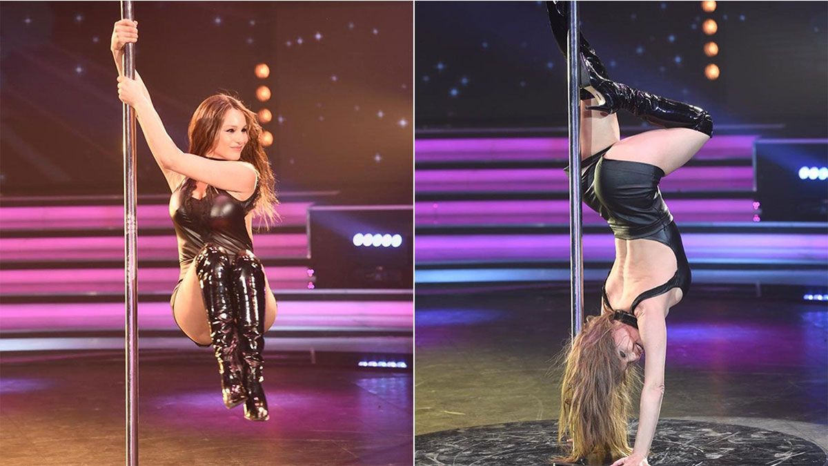 Pampita cerró el baile del caño en La Academia