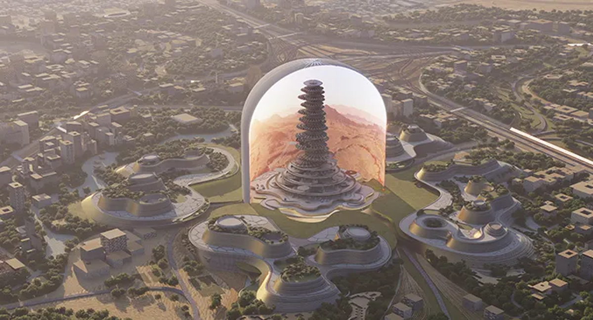 Este edificio está inspirado en el estilo Najdi Este edificio está inspirado en el estilo Najdi 