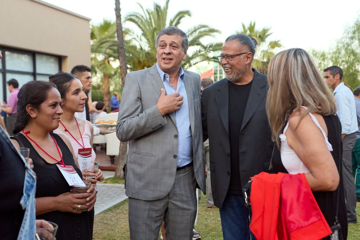 Daniel Orozco y su nuevo coordinador de Cooperativas y Mutuales de Las Heras, Adrián Matas.