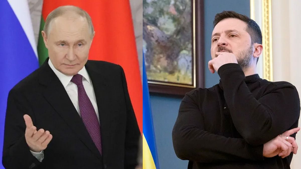 El presidente de Rusia, Vladimir Putin y el de Ucrania, Volodimir Zelenski. El presidente de Rusia, Vladimir Putin y el de Ucrania, Volodimir Zelenski.
