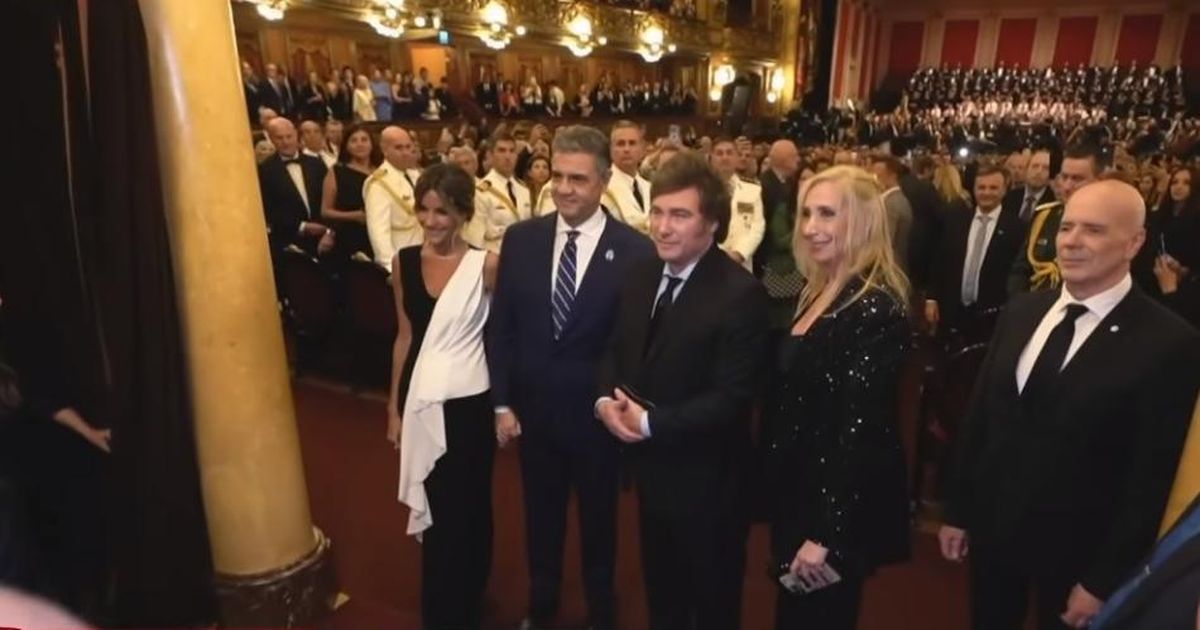 Captura de video de la gala en el Colón que se realizó el día de asunción de Javier Milei como presidente de la Nación. Captura de video de la gala en el Colón que se realizó el día de asunción de Javier Milei como presidente de la Nación.