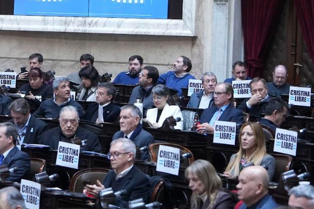 Adolfo Bermejo y Martín Aveiro en la sesión de Diputados. Algunos legisladores justicialistas exhibieron carteles con la consigna Adolfo Bermejo y Martín Aveiro en la sesión de Diputados. Algunos legisladores justicialistas exhibieron carteles con la consigna