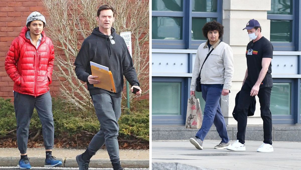 Hugh Jackman y su hijo Oscar. Hugh Jackman y su hijo Oscar.