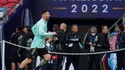 Lionel Messi, el abanderado de la Selección argentina en Wembley, en el partido ante Italia.