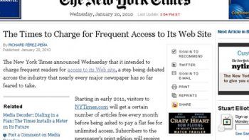 NYTimes.com cobrará para leer sus contenidos