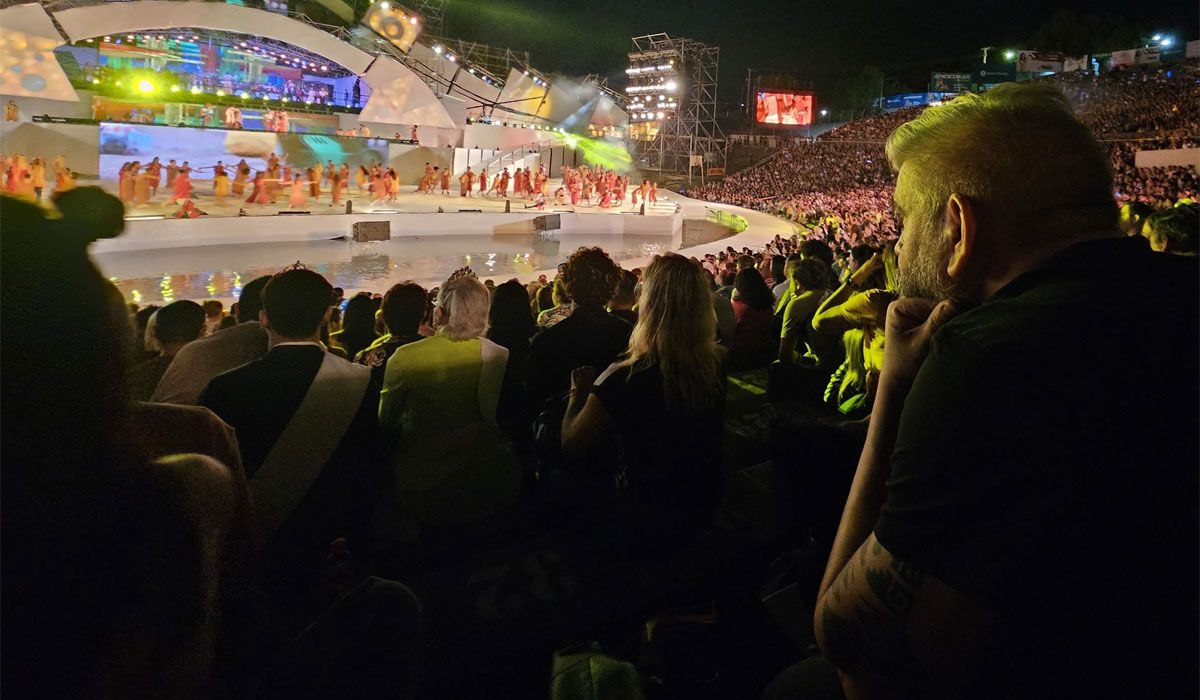 El subsecretario de Cultura durante la Fiesta Nacional de la Vendimia 2024.