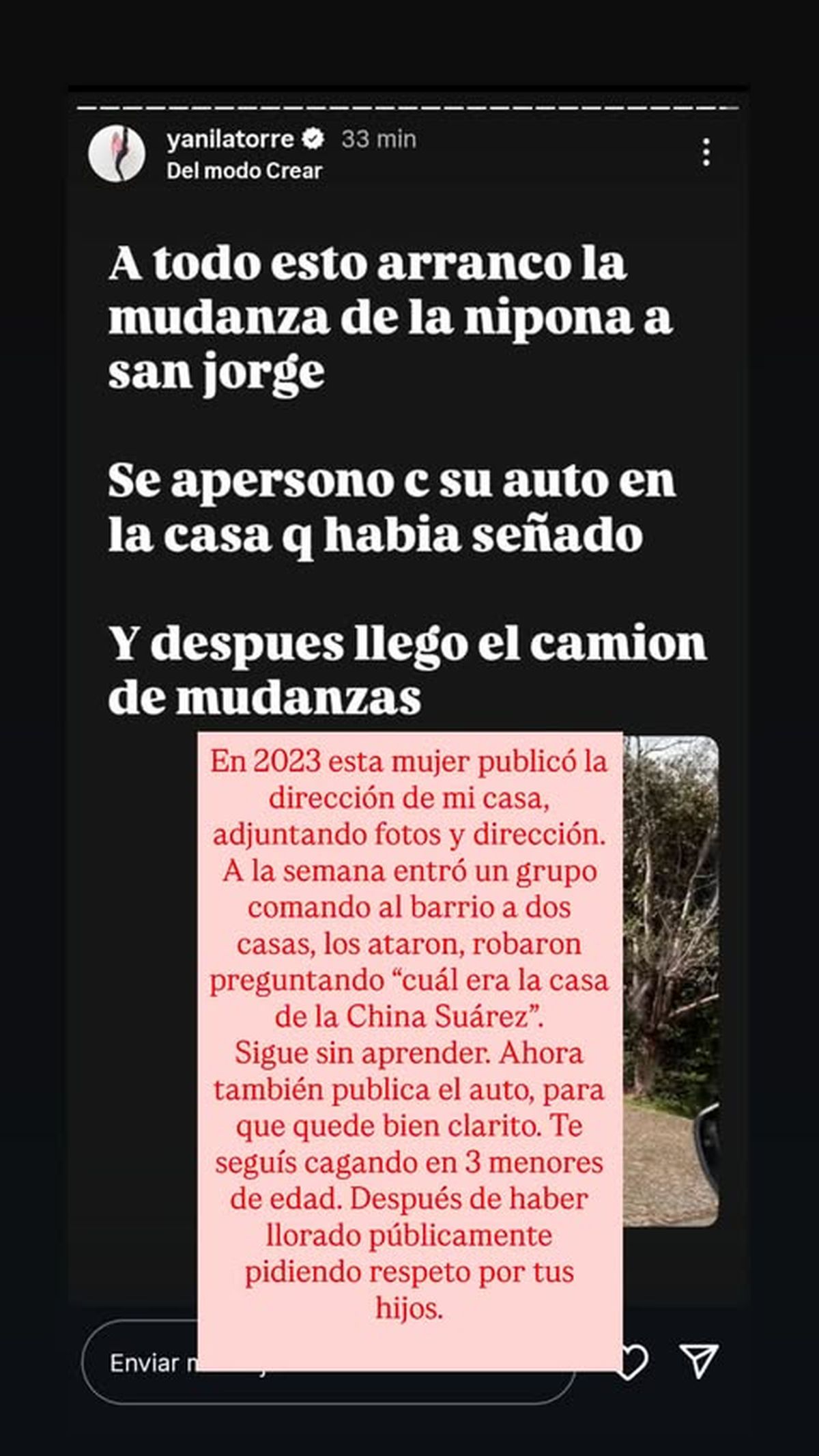 La China Suárez le dijo de todo a Yanina Latorre. La China Suárez le dijo de todo a Yanina Latorre.