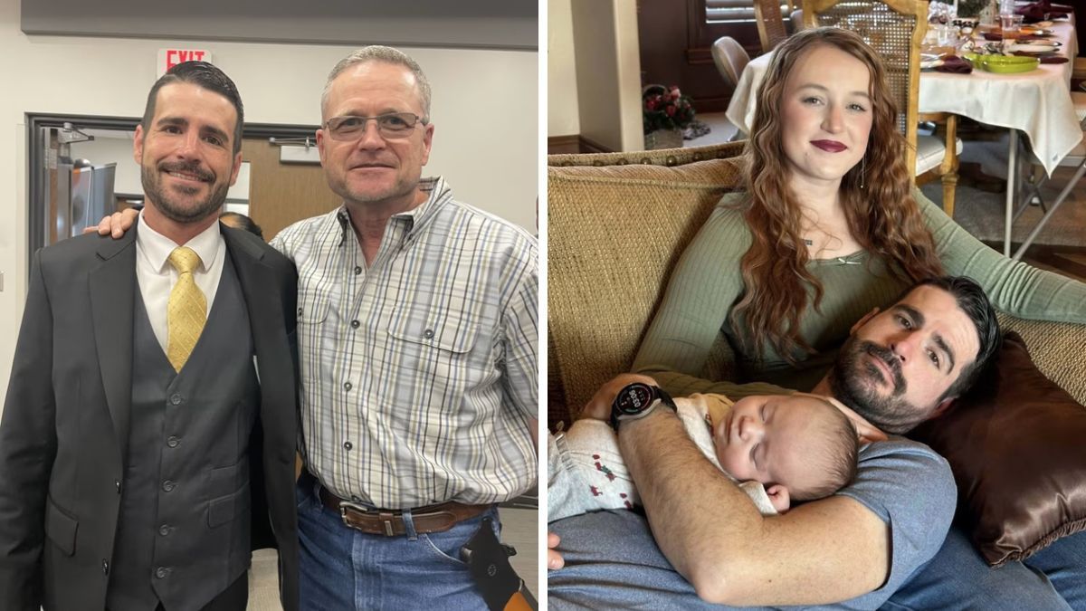 Danny Ellerd junto a su padre, su esposa e hijo. Danny Ellerd junto a su padre, su esposa e hijo.