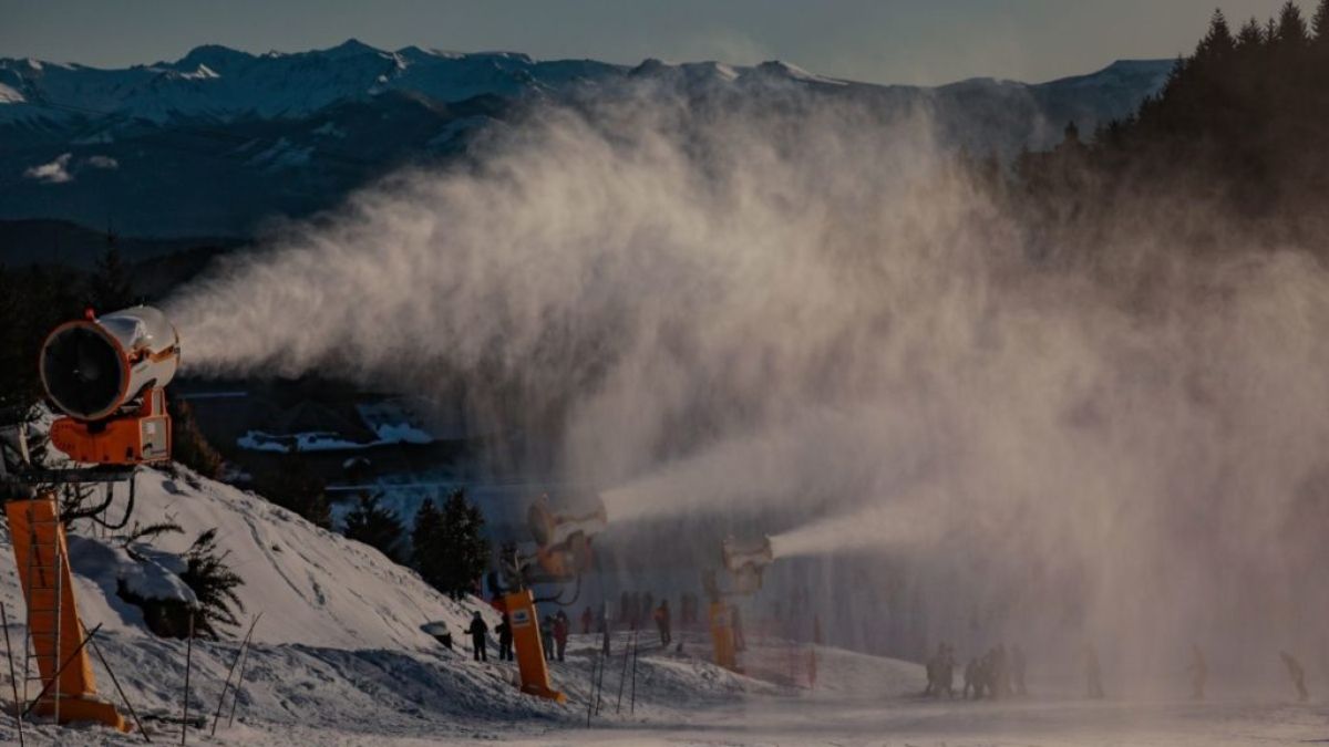 Nieve a pleno en Bariloche.