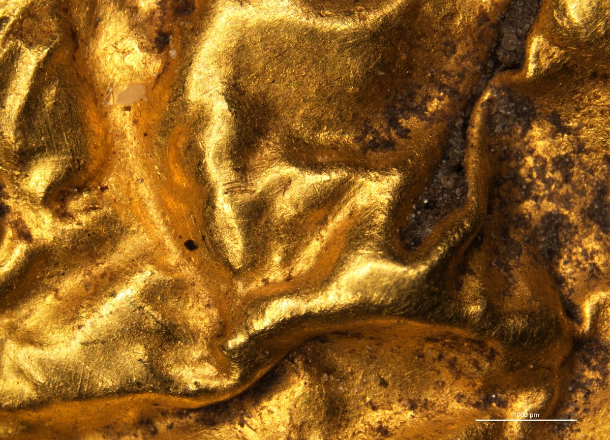 Detalle del increíble descubrimiento de oro. Detalle del increíble descubrimiento de oro.