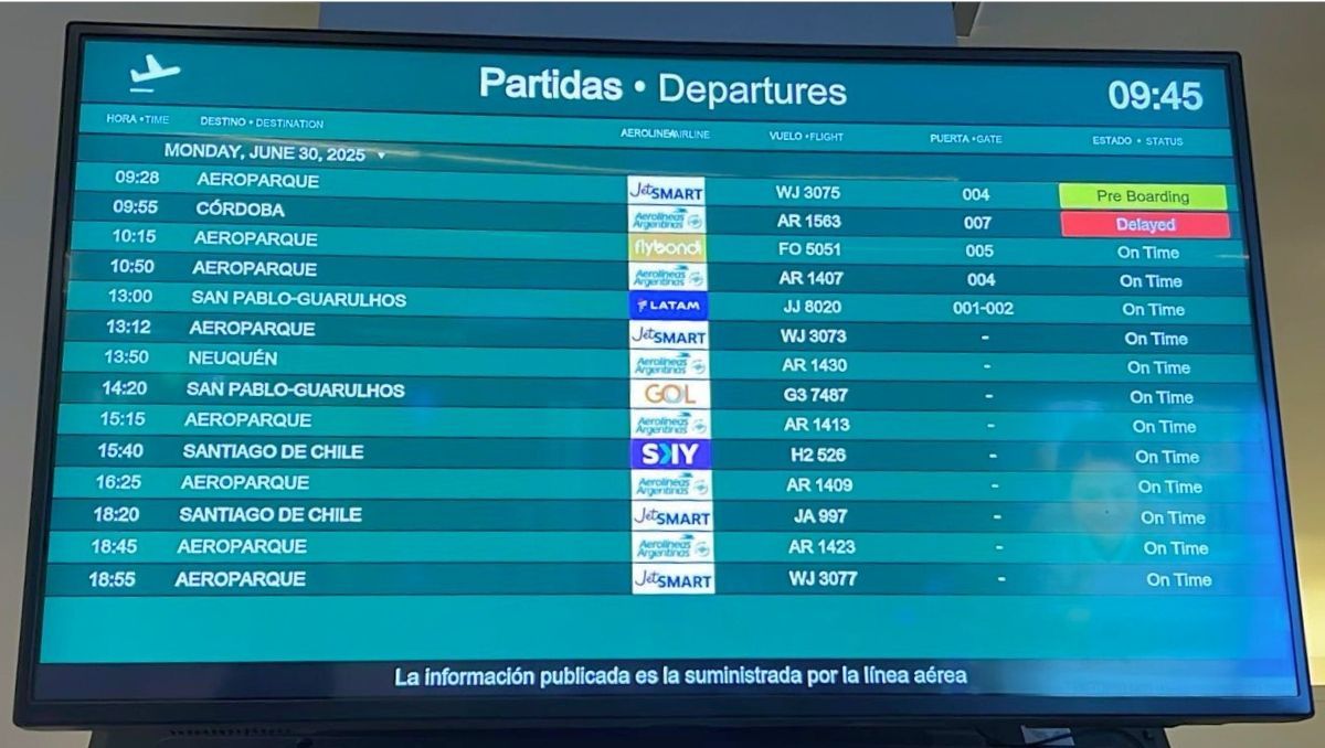 Partidas demoradas por la intensa niebla en el aeropuerto de Mendoza. Partidas demoradas por la intensa niebla en el aeropuerto de Mendoza.
