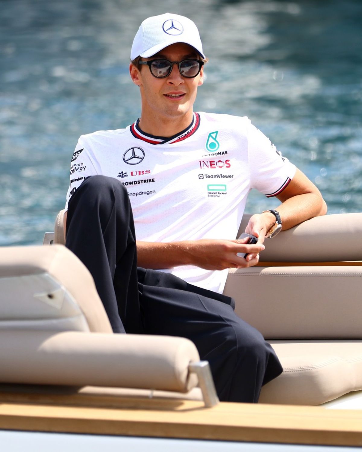 George Russell en la previa del GP de Mónaco de Fórmula 1. George Russell en la previa del GP de Mónaco de Fórmula 1.