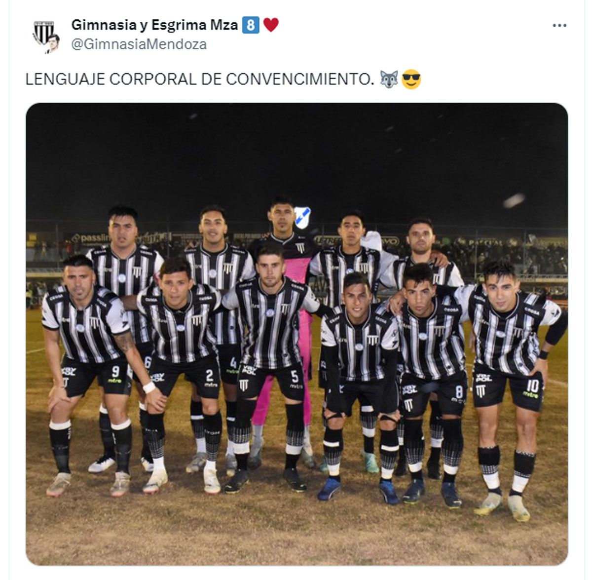 El tuit del Lobo en referencia a la arenga de Demichelis ante Temperley. El tuit del Lobo en referencia a la arenga de Demichelis ante Temperley.