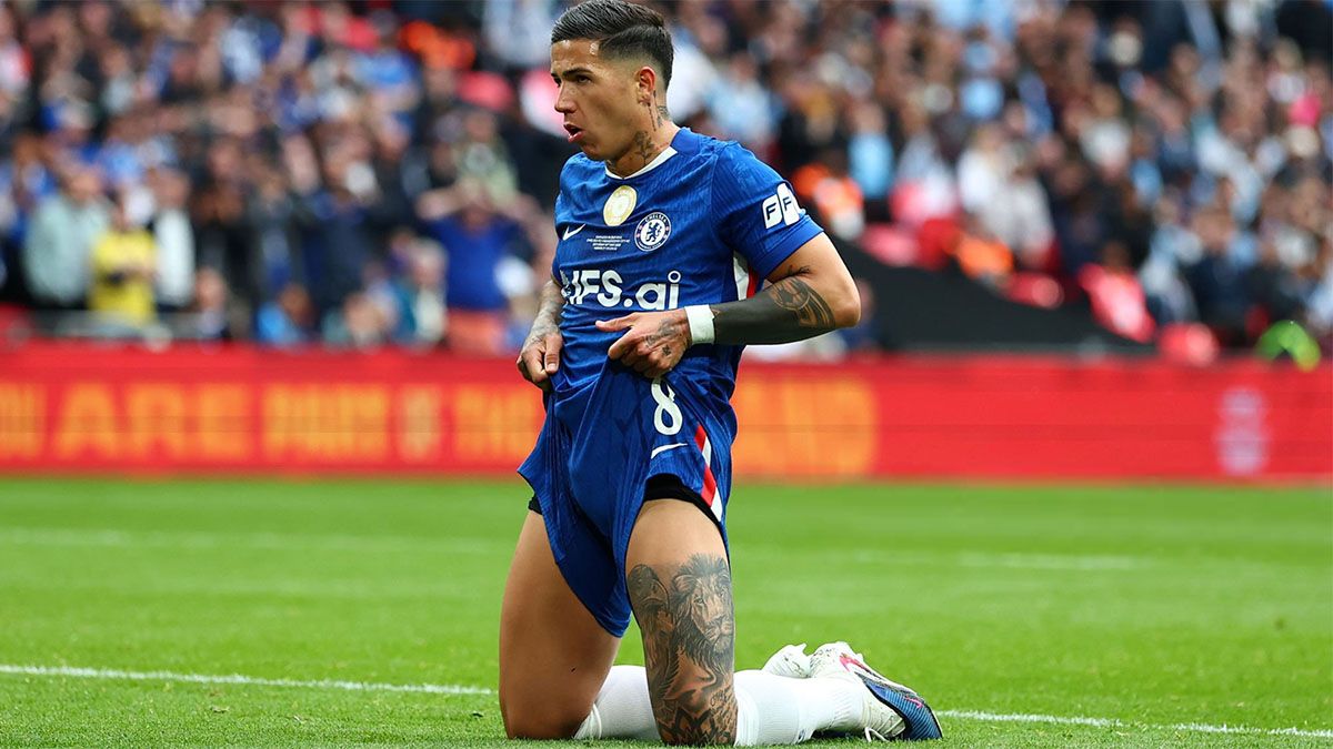 Enzo Fernández no pudo ganar la FA Cup-