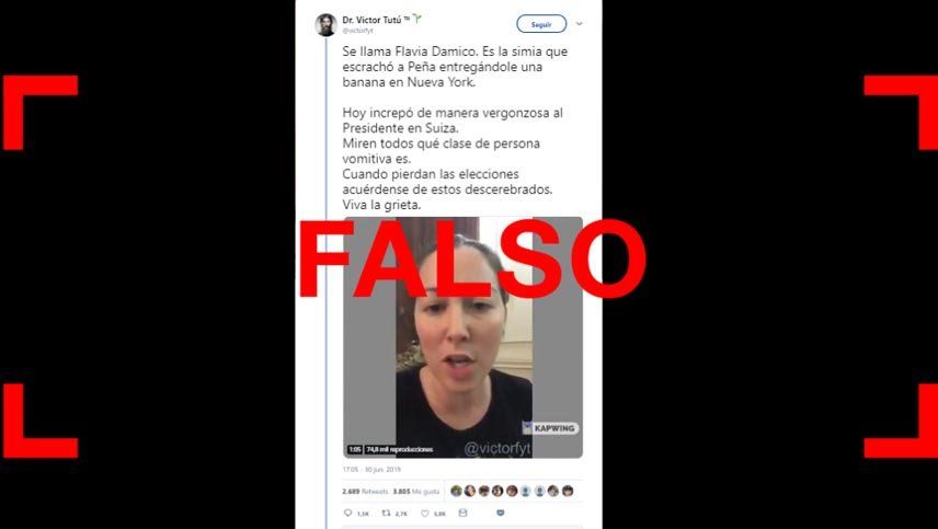 No, esta mujer no es la que increpó a Macri en Suiza